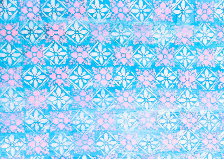 blumen-pattern-blau-rosa
