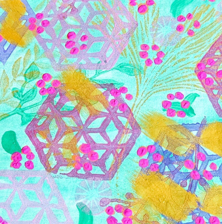 patterndesign-gruenrosagold-natur